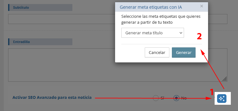 Abrir SEO avanzado con inteligencia artificial