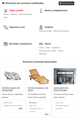 Módulo Anuncios clasificados folioePress