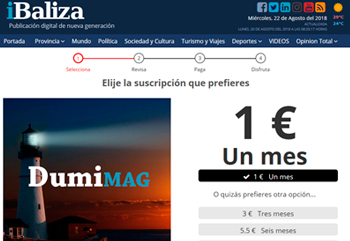 Cobrar contenidos en periódicos y revistas digitales