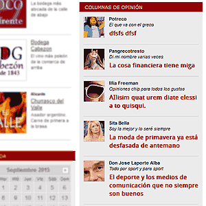 Redactores y columnistas en publicaciones digitales