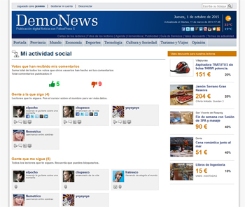 Comunidad social en tu publicación digital